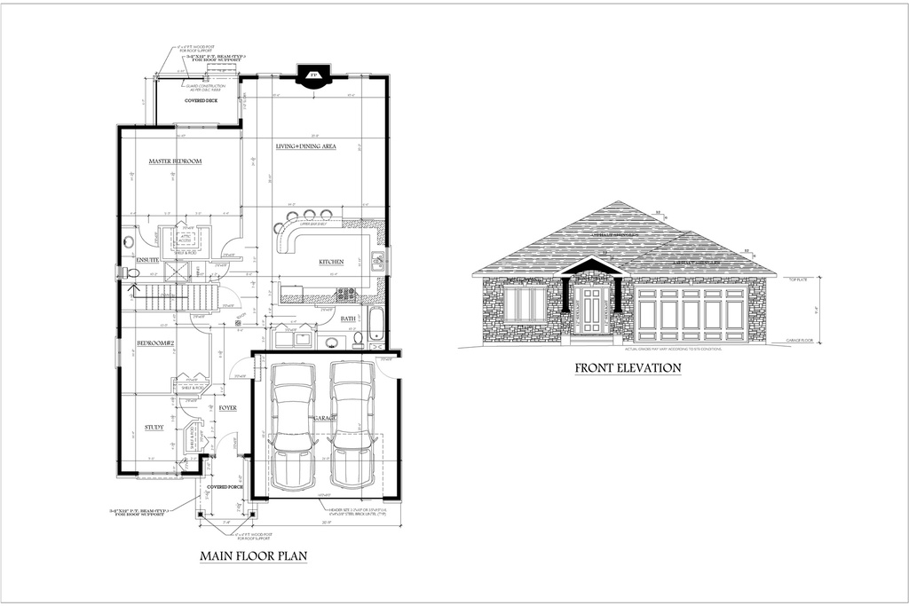 Plan 177 Single Storey with 2 Car Garage