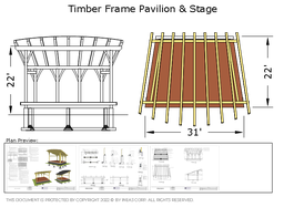 [Online Plans] Plan 2020-23 Timber frame Pavilion Stage