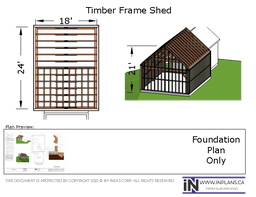 [Online Plans] Plan 2020-25 Timber frame Shed
