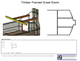 [Online Plans] Plan 2020-42 Timber Beam Great Room