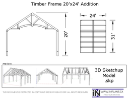 [Online Plans] 3D Model 10103-Timber frame Addition