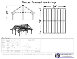 [Online Plans] Plan 10118-Timber frame Workshop