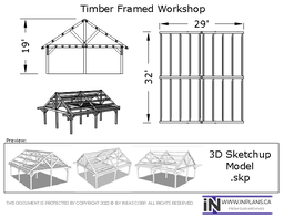 [Online Plans] 3D Model 10118-Timber frame Workshop