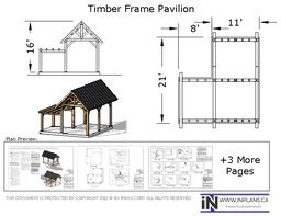 [Online Plans] Plan 10265- 20x20 Timber frame Gazebo