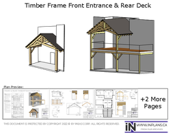 [Online Plans] Plan 10477 - Timber frame Front Entrance &amp; Rear Deck