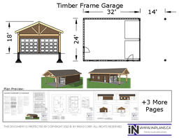 [Online Plans] Plan 10704 - 24x46 Timber frame Garage