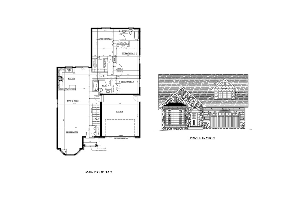 Plan 124 Single Storey with Car Garage