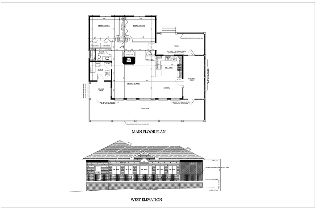 Plan 137 Single Storey with 2 Bedrooms