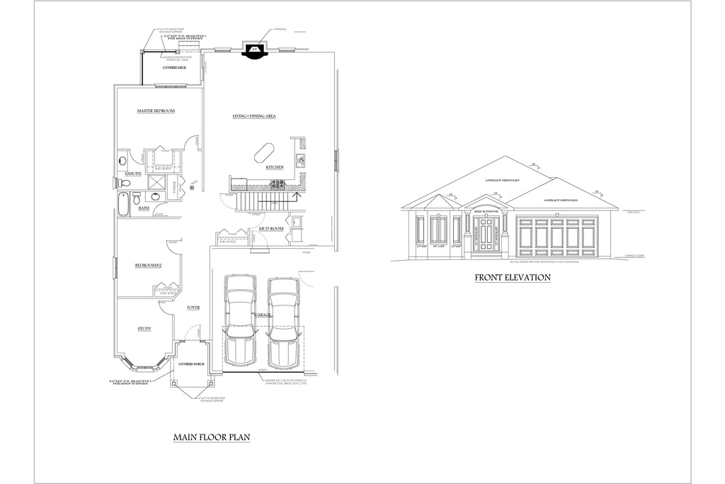 Plan 173-2 Single Storey with Master Bedroom
