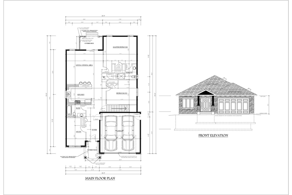 Plan 178 Single Storey with Master Bedroom