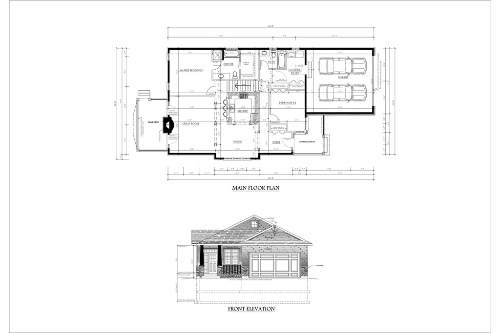 Plan 186 Single Storey with Master Bedroom and Laundry