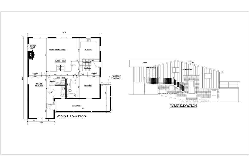 Plan 189 Single Storey with Master Bedroom