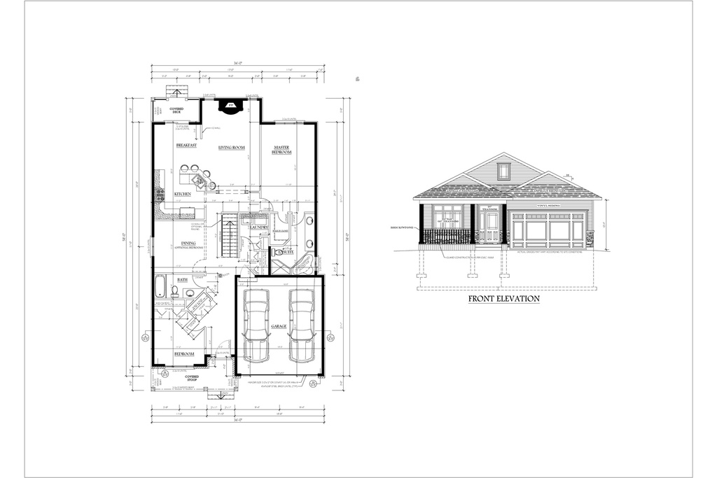 Plan 202 Single Storey with 2 Car Garage