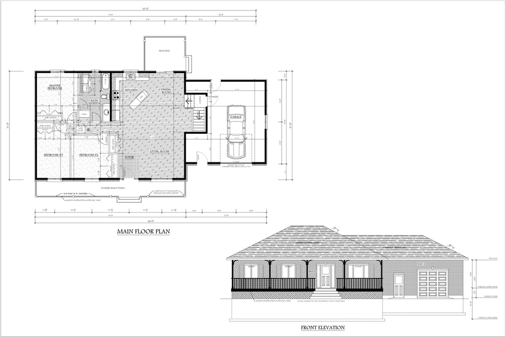 Plan 227 Single Storey with 3 Bedrooms