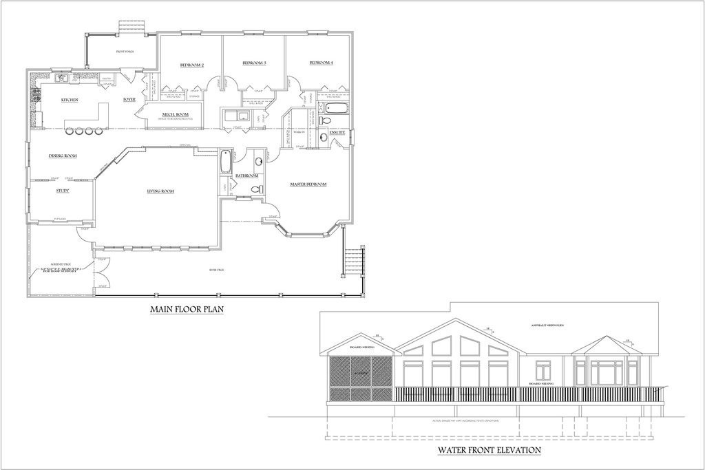 Plan 233-1 Single Storey with 4 Bedrooms