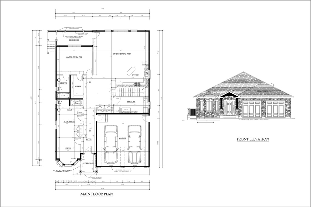 Plan 239-2 Single Storey with 2 Car Garage