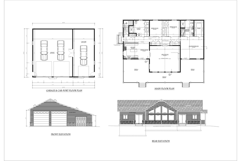 Plan 270 Single Storey with 3 Car Garage