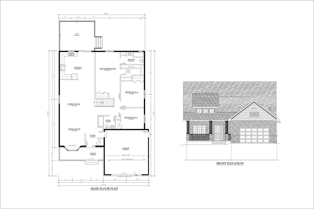 Plan 274 Single Storey with 3 Bedrooms