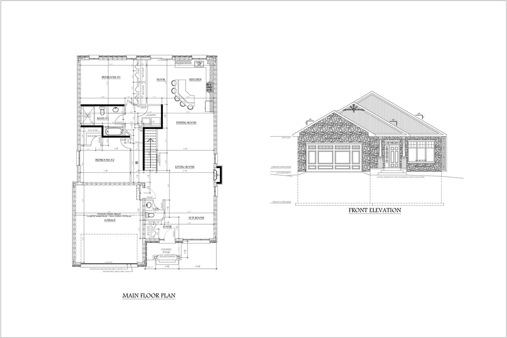 Plan 277 Single Storey with 2 Bedrooms