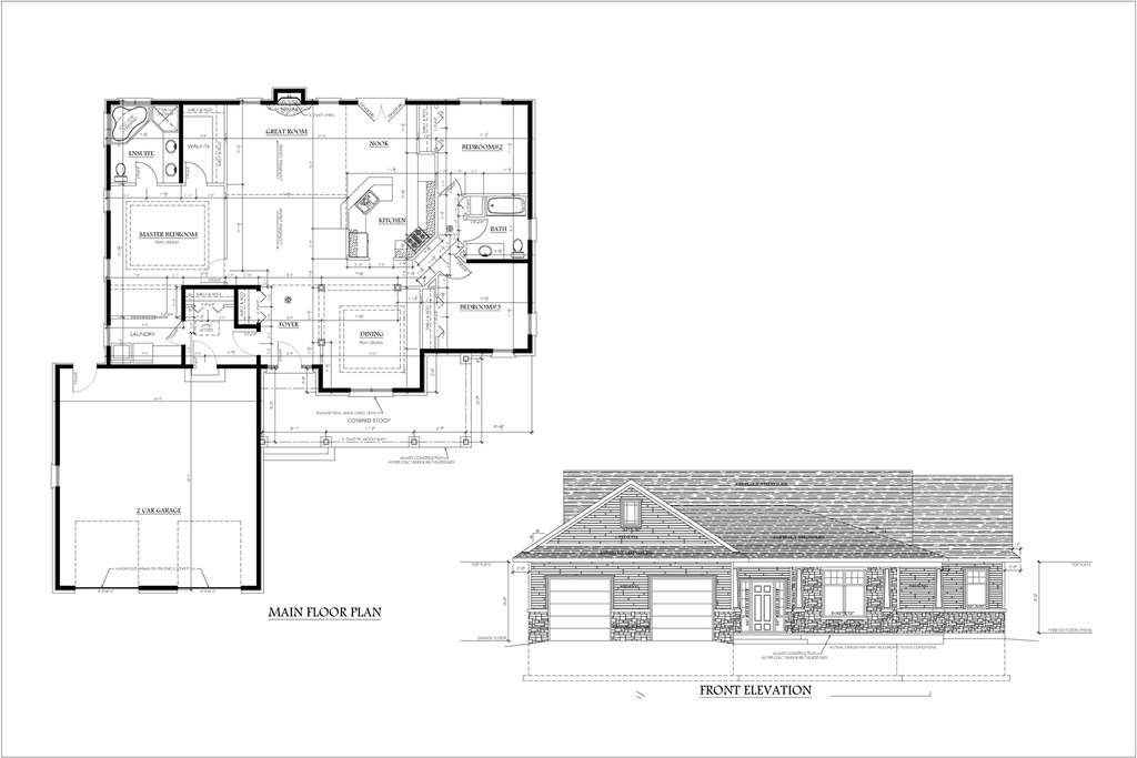 Plan 280 Single Storey with 3 Bedrooms
