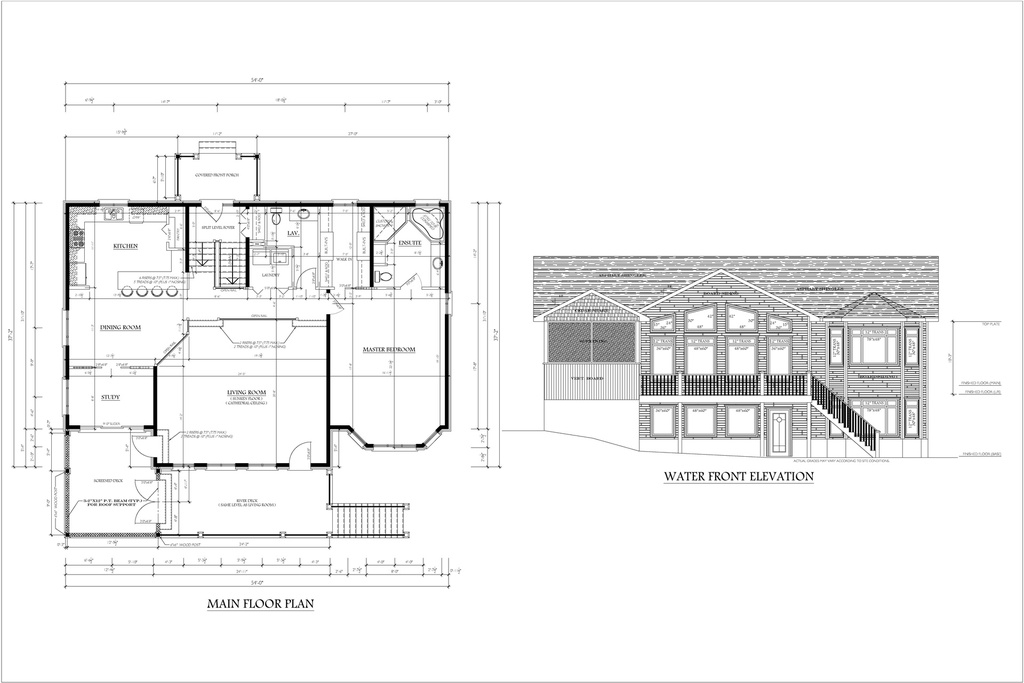 Plan 284 Single Storey with Master Bedroom