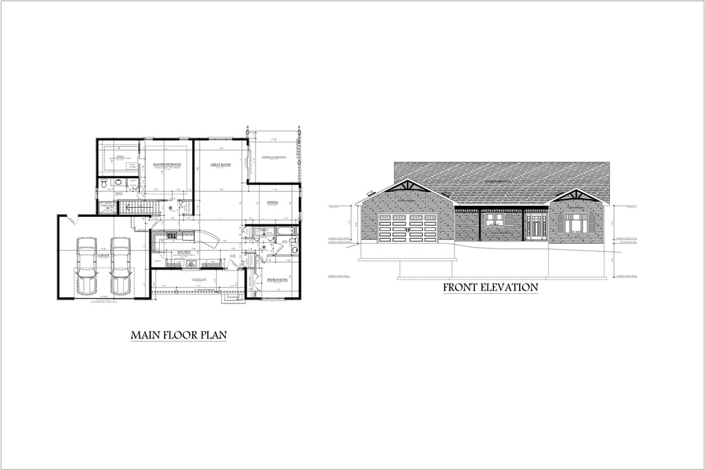 Plan 390 Single Storey with 2 Bedroom and Car Garage