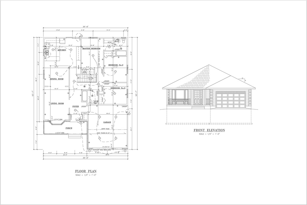 Plan 4093 Single Storey with 3 Bedroom and Garage