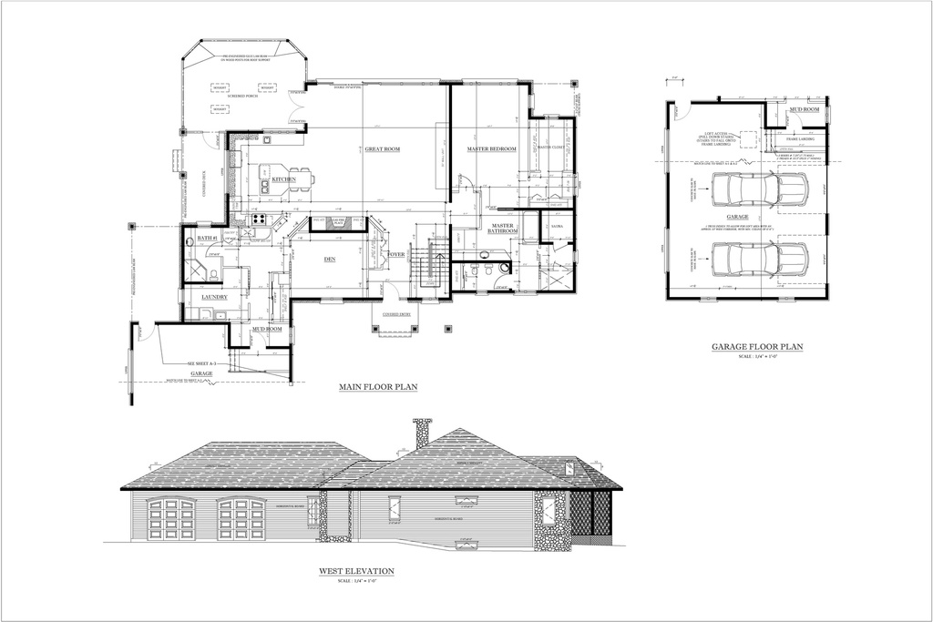Plan 4818 Single Storey with Master Bedroom and Bath