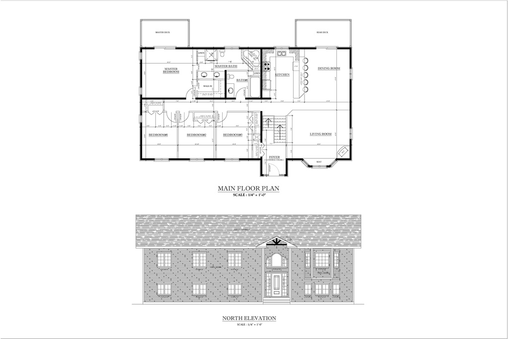 Plan 4932 Single Storey with 3 Bedrooms