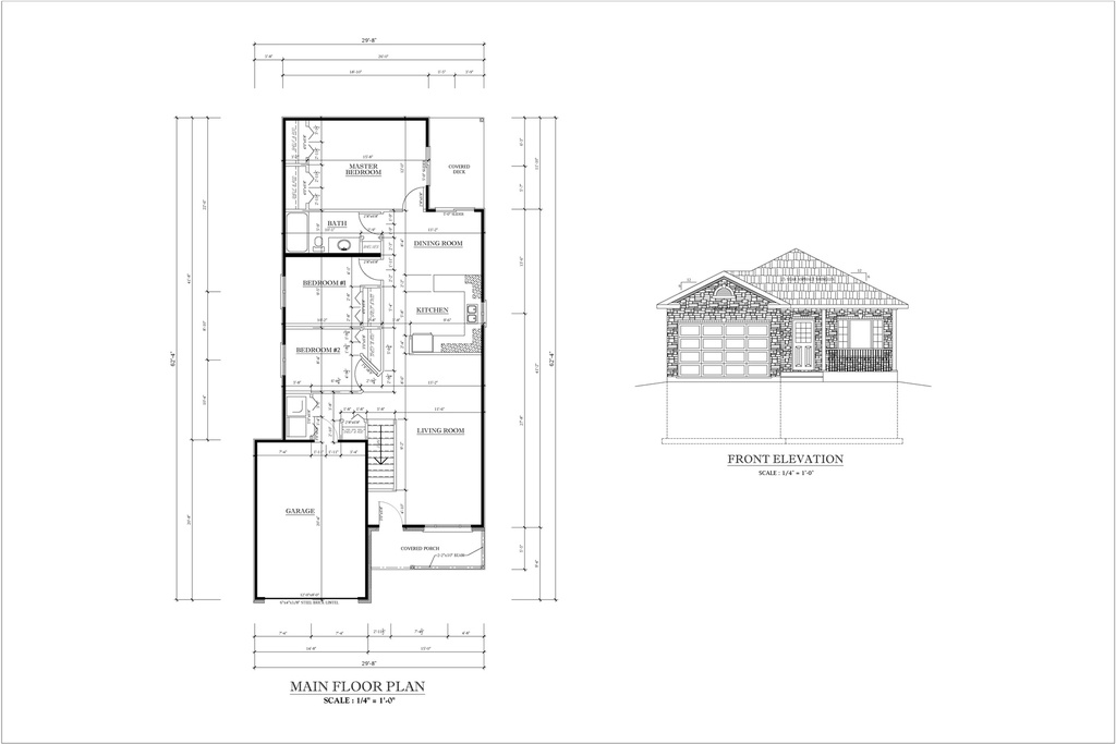 Plan 4962 Single Storey with 3 Bedrooms with Garage