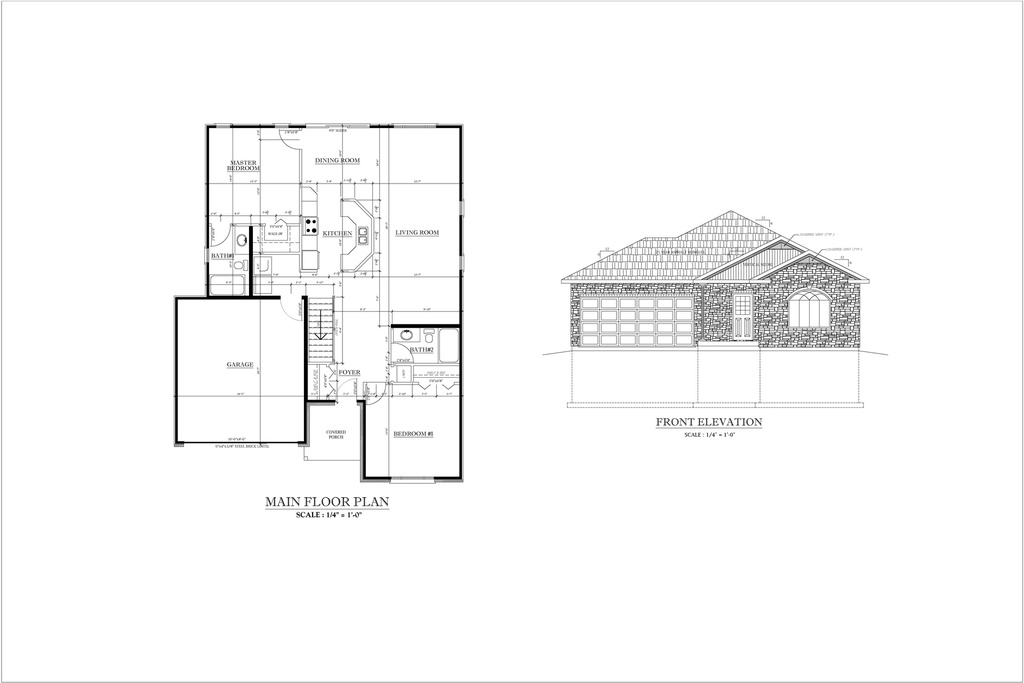 Plan 4963 Single Storey with 2 Bedrooms and Garage