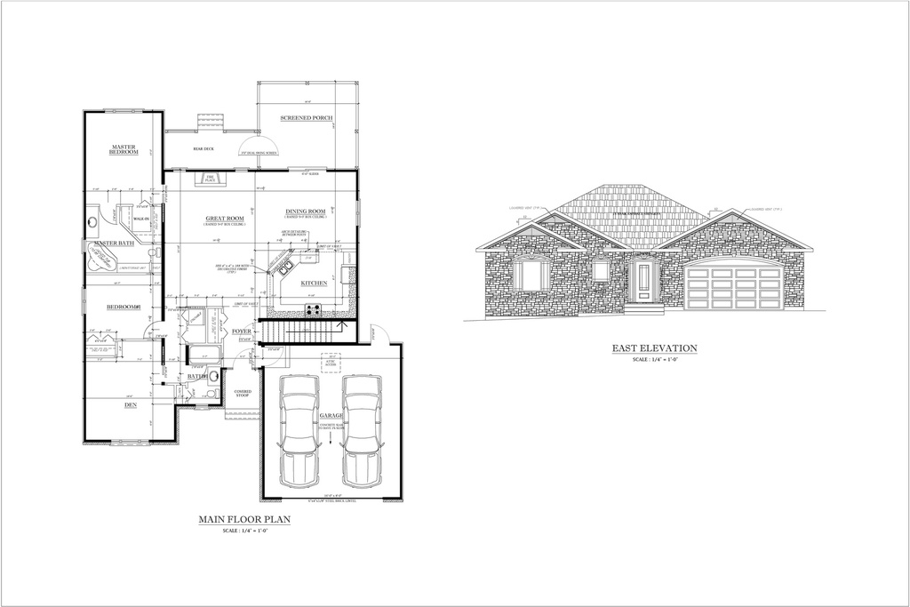 Plan 5008 Single Storey with 3 Bedroom with 2 Car Garage