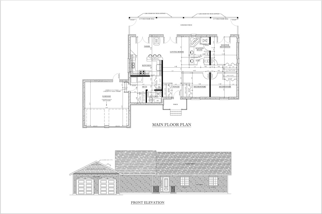 [Online Plans] Plan 5223 Single Storey with Master Bedroom and Breakfast Nook