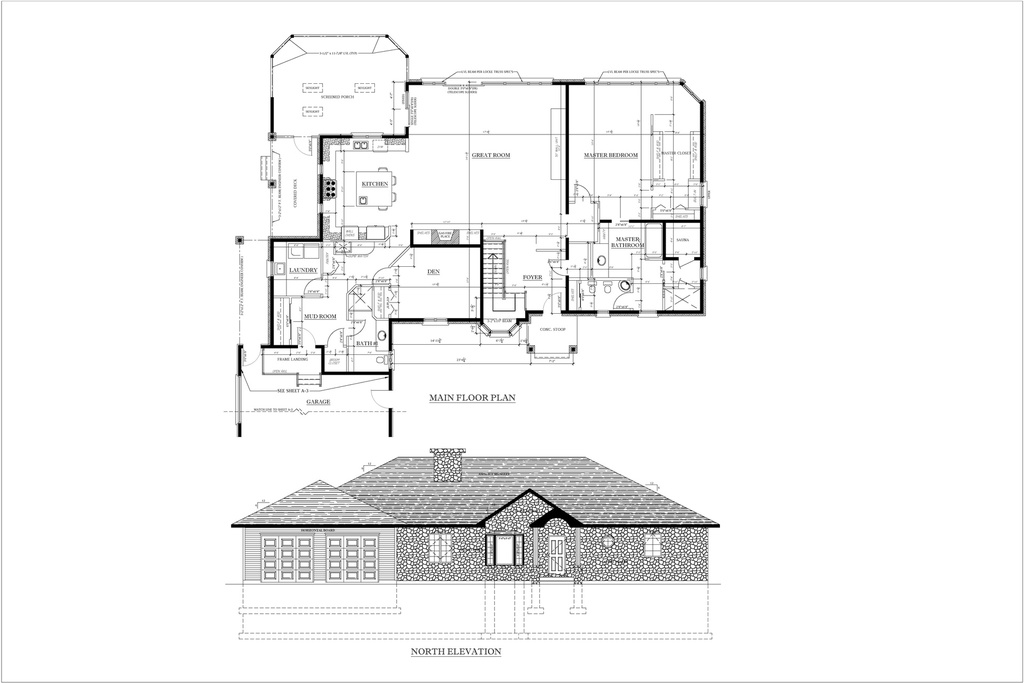 Plan 5398 Single Storey with Master Bed and Bathroom