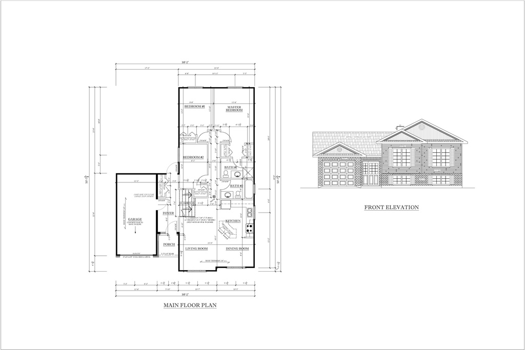 Plan 5757 Single Storey with 3 Bedrooms and Garage