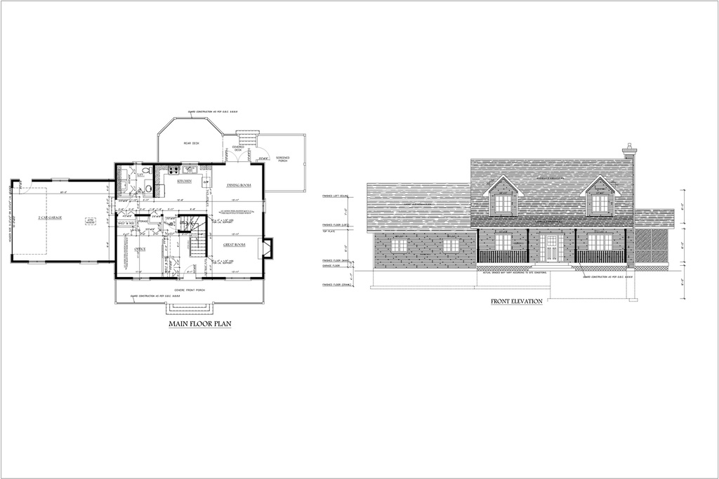 Plan 129-2 Multi Storey with 3 Bedrooms 2 Car Garage