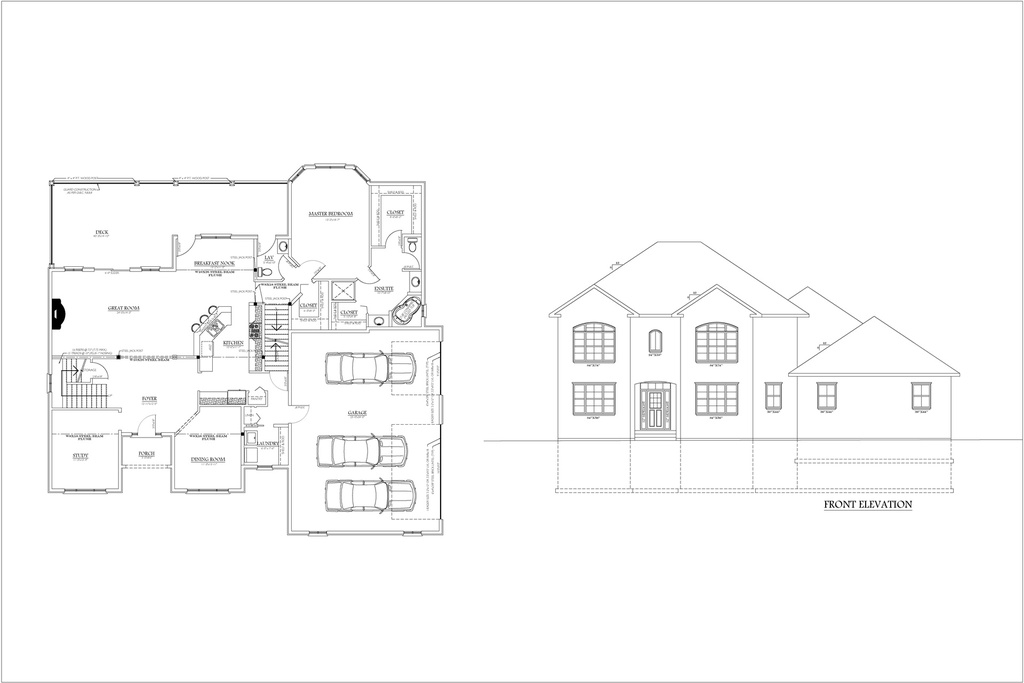 Plan 238 Multi Storey with 4 Bedrooms and 3 Car Garage