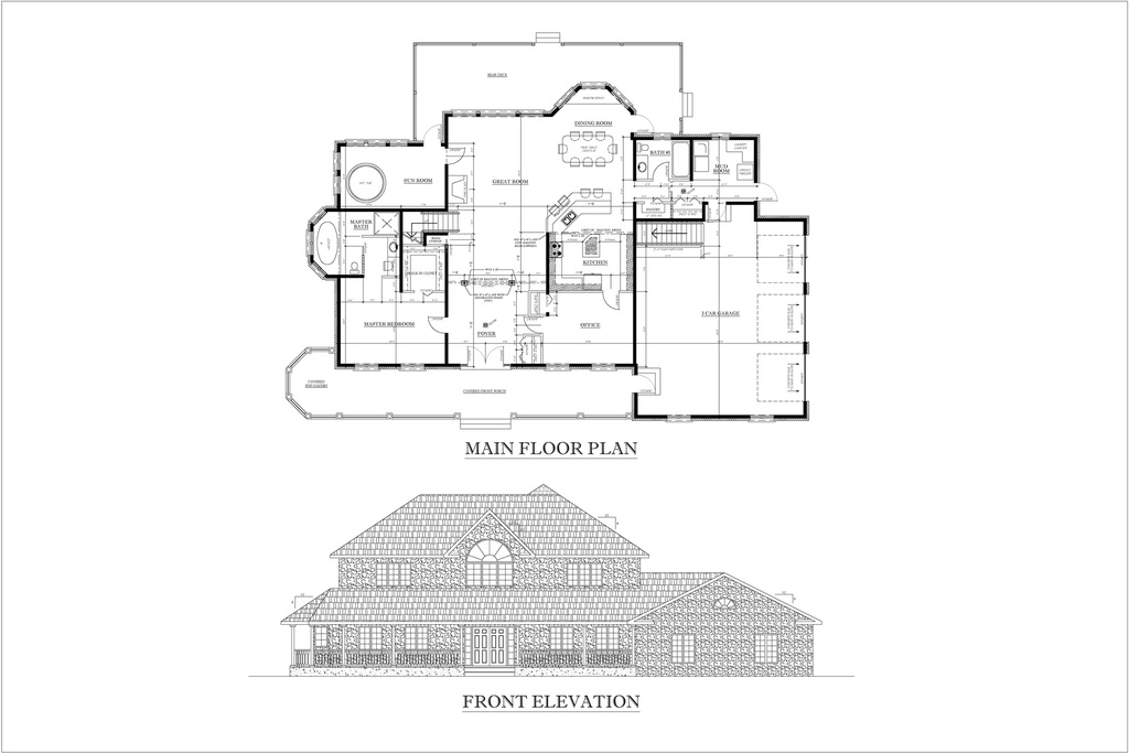 [Online Plans] Plan 4542 Multi Storey with Sun Room, Walk-In-Closet and 3 Car Garage