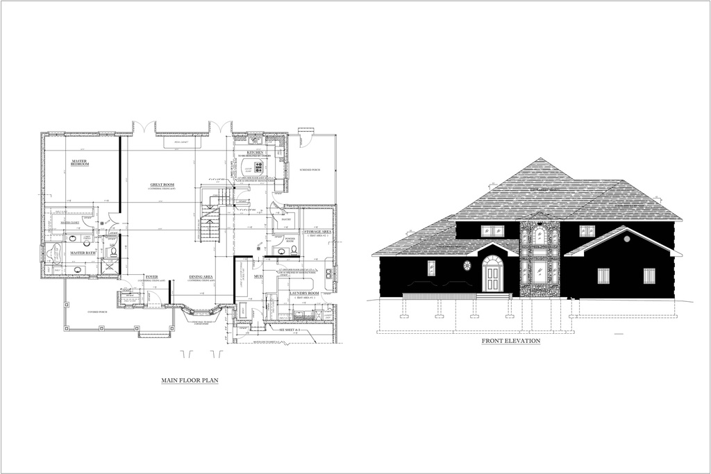 Plan 5154 Multi Storey with Master Bedroom and 3 Car Garage