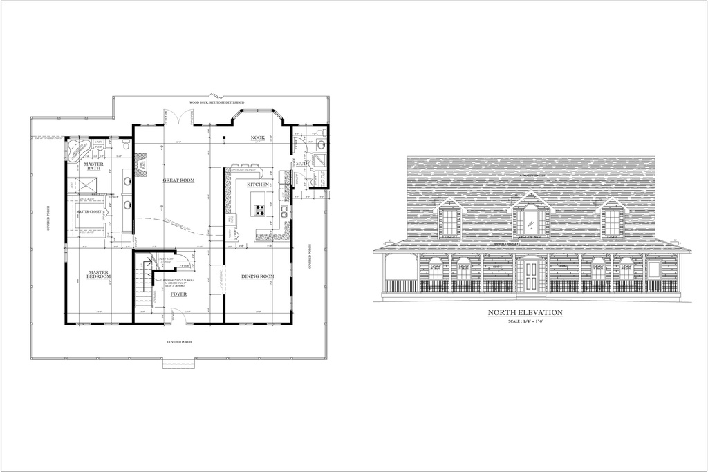 Plan 5443 Multi Storey with 3 Bedrooms and Kitchen Nook