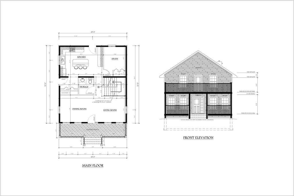 Plan 175 Multi Storey with Master Bedroom and Study Room