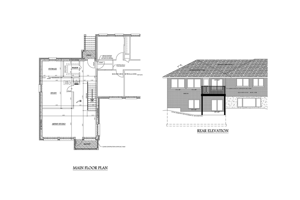 Plan 165 Single Storey with Artist Studio