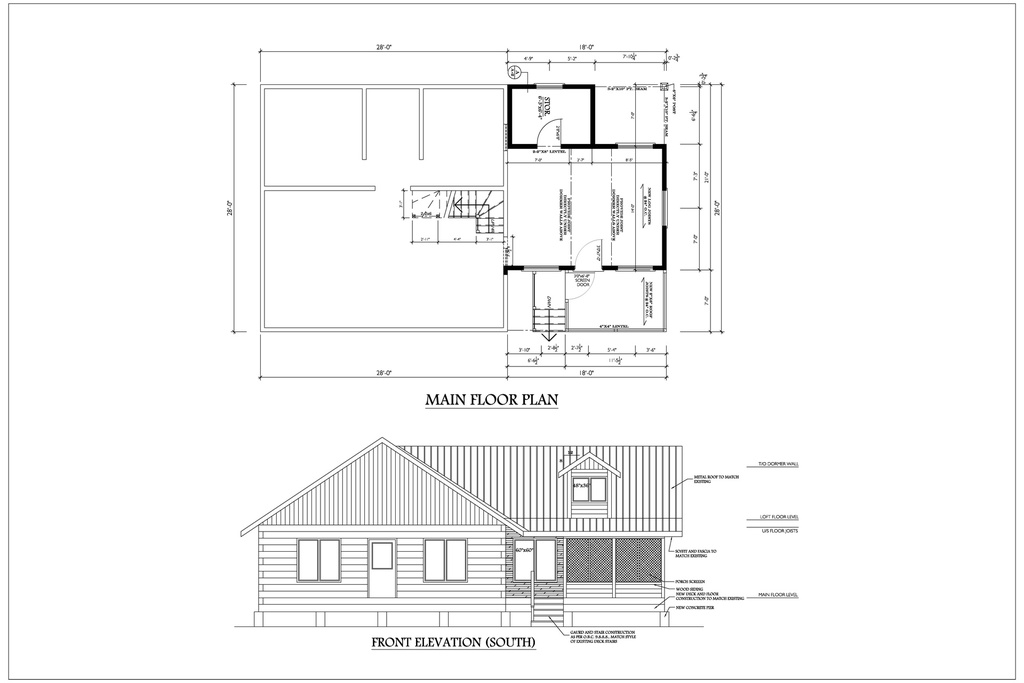 [Online Plans] Plan 144 - Family Room, Storage, Porch
