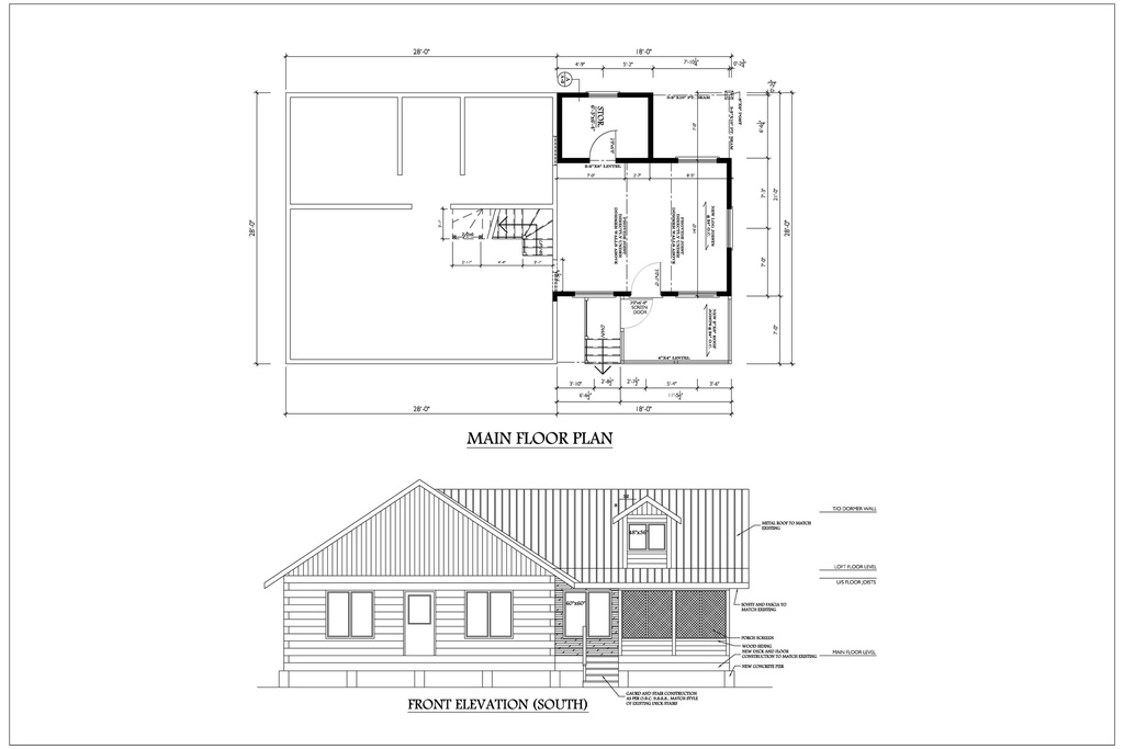 Plan 144 - Family Room, Storage, Porch