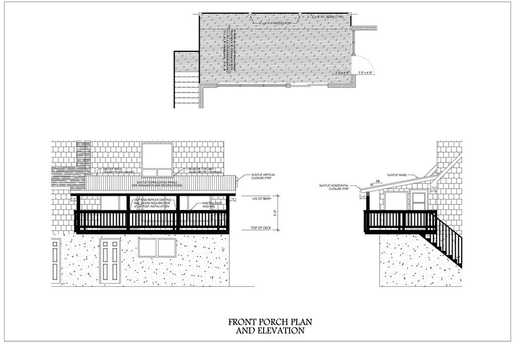Plan 154 - Front Porch Plan
