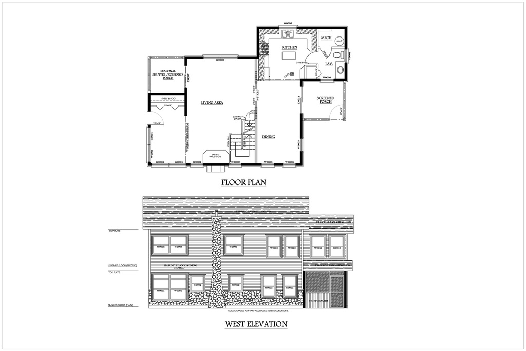 Plan 160 - Multi Storey with 3 Bedroom and Screened Porch