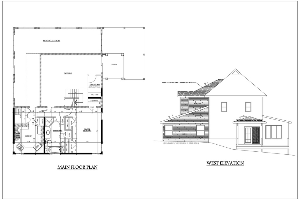 Plan 224 - Multi Storey with 3 Bedrooms and Kitchen