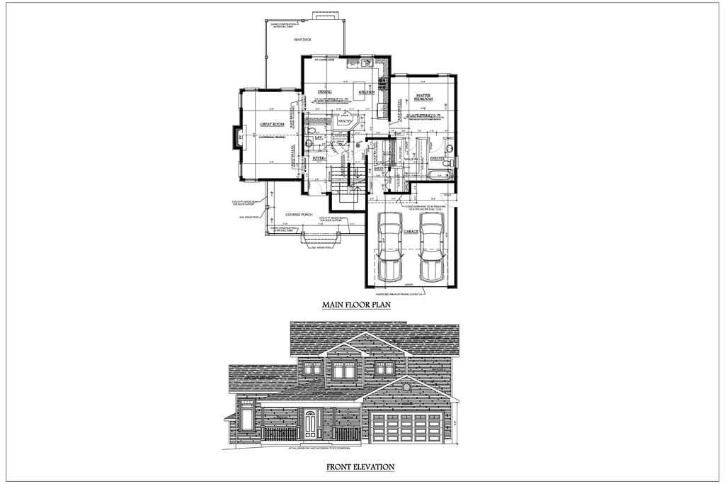 Plan 260-1 - Multi Storey with 4 Bedrooms and 2 Car Garage