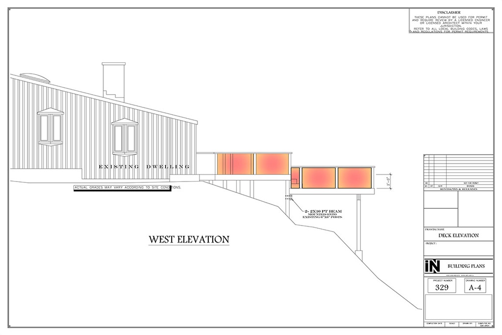 [Online Plans] Plan 329 - Deck Elevation