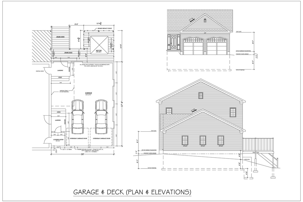 Plan 361 - Garage and Deck Plan